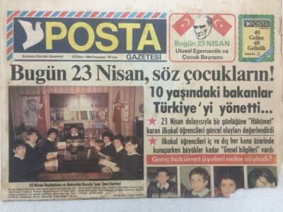 Posta Gazetesi 23 Nisan 1984 - 23 Nisan Söz Çocukların GZ51247 - 1