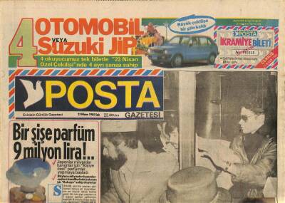 Posta Gazetesi 23 Nisan 1985 - Alain Delon Tutuklandı GZ114563 - 1