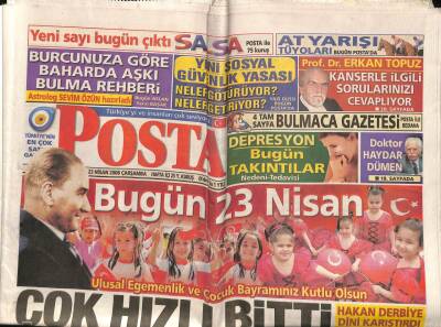 Posta Gazetesi 23 Nisan 2008 - Sabah İle ATVnin Parası Devletten Ve Katardan GZ82692 - 1
