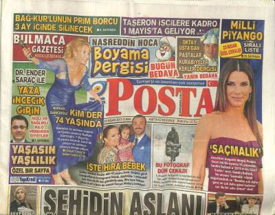 Posta Gazetesi 24 Nisan 2015 - Ajda Pekkanın Dudakları Kapanmıyor, Şehidin Aslanı GZ107404 - 1
