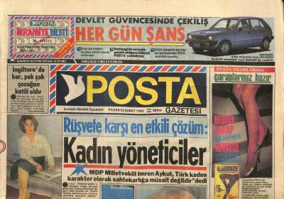 Posta Gazetesi 24 Şubat 1985 - Liz Taylor Punkçu Oldu GZ113976 - 1