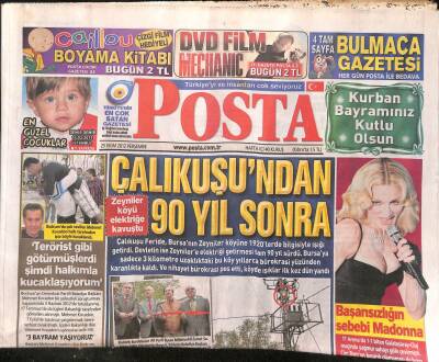 Posta Gazetesi 25 Ekim 2012 - Başarısızlığın Sebebi Madonna - Angelina Jolie Çocuklarıyla Oynayacak GZ124596 - 1