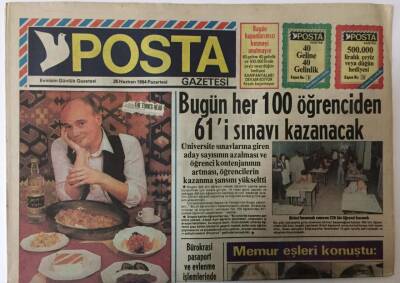 Posta Gazetesi - 25 Haziran 1984 - Bugün Her 100 Öğrenciden 61i Sınavı Kazanacak GZ25475 - 1