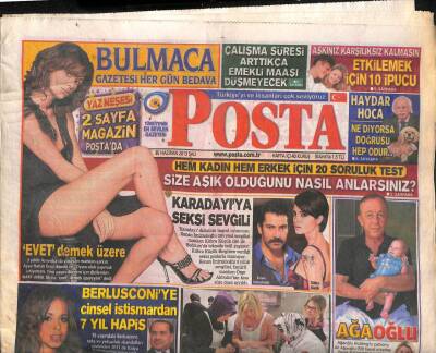 Posta Gazetesi 25 Haziran 2013 - Berlusconiye Cinsel İstismardan 7 Yıl Hapis GZ106360 - 1