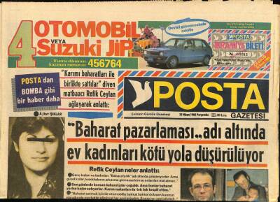 Posta Gazetesi 25 Nisan 1985 - Delonların Karanlık İşleri Var * Alain Delon - Nathalie Delon - Markovic GZ114560 - 1