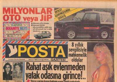 Posta Gazetesi 25 Ocak 1985 - Gönül Yazarla Gezen İşadamı Feci Dövüldü - Müşerref Tezcanın Konseri Bu Gece TVde GZ127259 - 1