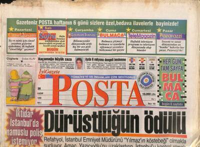 Posta Gazetesi 26 Kasım 1996 - Ajda Pekkan , 20 Yıllık Bir Aradan Sonra Fransanın Ünlü Sahnesi Olympiada Sahneye Çıkacak GZ96454 - 1