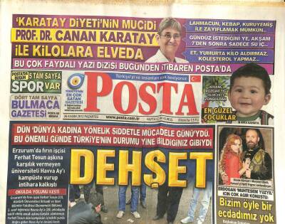 Posta Gazetesi 26 Kasım 2012 - Eda Taşpınar Sırlarını Anlattı GZ107397 - 1