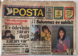 Posta Gazetesi 26 Mart 1984 - Nazan Şoray, Evini Ablasına Bıraktı GZ13833 - 1