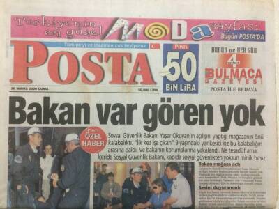 Posta Gazetesi 26 Mayıs 2000 - Petek Dinçöz Sevgili Arıyor GZ34091 - 1