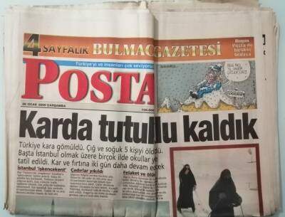 Posta Gazetesi 26 Ocak 2000 Demet Şener İle Mehmet Alinin Bir Gecelik Kaçamağı -GZ37342 - 1