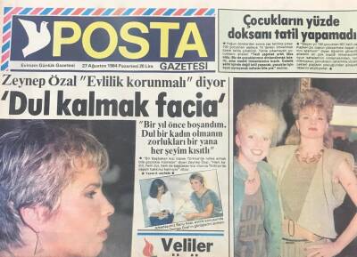 Posta Gazetesi 27 Ağustos 1984 - Zeynep Özal Dul Kalmak Facia -Vatandaş Sakatatı Keşfetti GZ36381 - 1