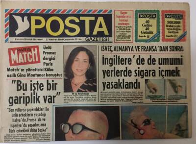 Posta Gazetesi - 27 Haziran 1984 - İngilterede de Umumi Yerlerde Sigara İçmek Yasaklandı GZ25476 - 1