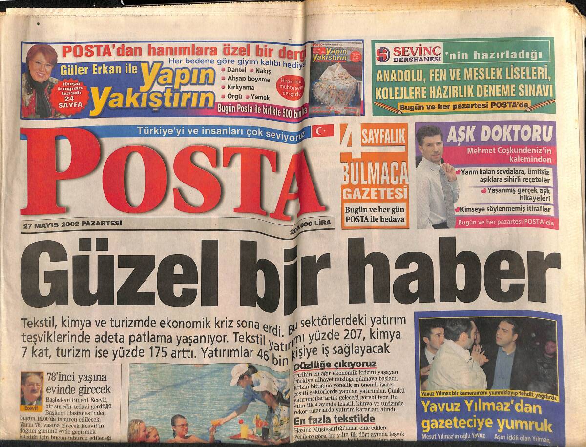 Posta Gazetesi 27 Mayıs 2002 - Esma Sultan'da Yılın Daveti - Yavuz Yılmaz'dan Gazeteciye Yumruk GZ157392 - 1