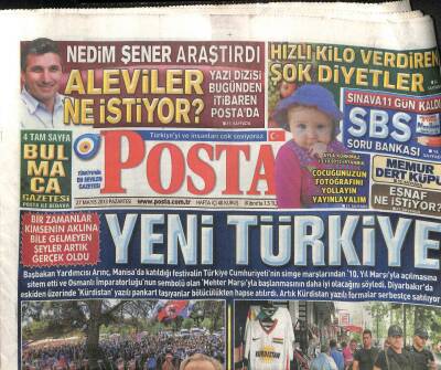 Posta Gazetesi 27 Mayıs 2013 - Kılıçtaroğlu Ağır Konuştu, Yeni Türkiye GZ104844 - 1