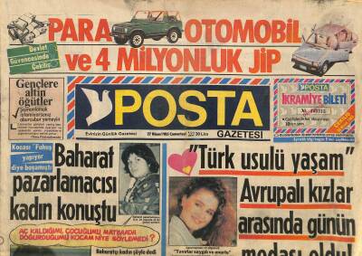 Posta Gazetesi 27 Nisan 1985 - Ünlü Yıldız Morgan Fairchild Sizin İçin Anlatıyor GZ114787 - 1