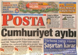 Posta Gazetesi 28 Ekim 1999 - Samsun'da İdare Mahkeme 