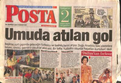 Posta Gazetesi 28 Haziran 2003 - Beşiktaş Yurt Çapında Geleceğin Futbolcu Basketçilerini Arıyor GZ113475 - 1
