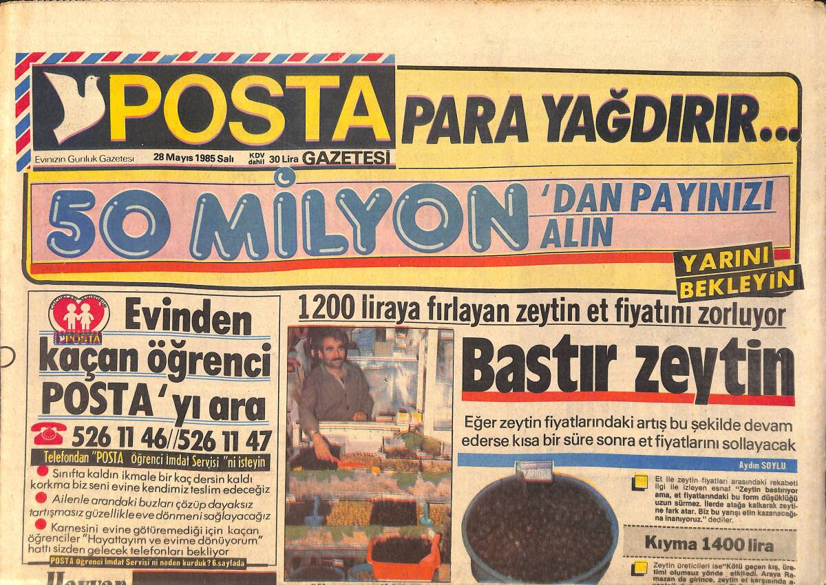 Posta Gazetesi 28 Mayıs 1985 - Prens Charles'in Yatak Odasına Girmeyi Başaran Kızları Kraliçe'nin Yaveri Yakaladı GZ157591 - 1
