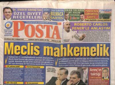 Posta Gazetesi 28 Nisan 2007 - Roberto Carlos Fenerle Anlaştım GZ82715 - 1