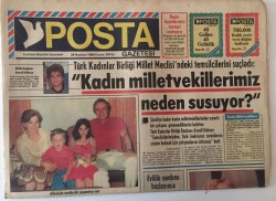 Posta Gazetesi 29 Haziran 1984 - Kadın Milletvekillerimiz Neden Susuyor , Ediz Hunla Yapılan Söyleşi GZ13769 - 2
