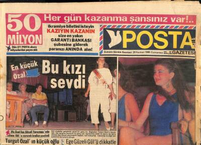 Posta Gazetesi 29 Haziran 1985 - Oğlu Barış Mançonun Kuklasına Bakıp Soruyor Aaa. Hangisi Baba ? GZ113940 - 1