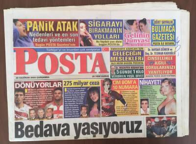 Posta Gazetesi 29 Haziran 2005- Çakıcının 48 Yıl 9 Ay Hapsi İstendi GZ10102 - 2