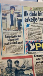 Posta Gazetesi 29 Mart 1985 - Bütün Türkücüler 14 Yaşındaki Küçük Emrahtan Korkuyor ! GZ114248 - 2