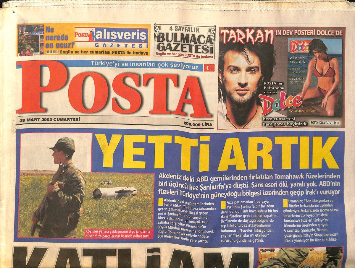 Posta Gazetesi 29 Mart 2003 - Viagra 5 Yaşında - Sarı Lacivert Doğum Günü GZ157487 - 1