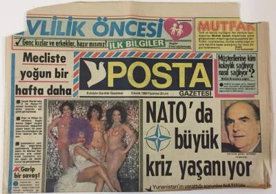 Posta Gazetesi 3 Aralık 1984 - Natoda Büyük Kriz Yaşanıyor , Nazan Şoray 3 Esrarengiz Adamdan Korkuyor GZ13448 - 2