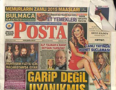Posta Gazetesi 3 Ekim 2014 - Muhteşem Yüzyıl İçin Macaristanda İsyan GZ98996 - 1