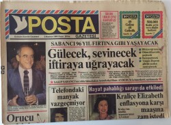 Posta Gazetesi 3 Haziran 1984 - Sabancı 96 Yıl Fırtına Gibi Yaşayacak GZ13785 - 1