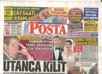 Posta Gazetesi 3 Mart 2012 - Ara Gülere de Bu Yakışır - Fenerbahçe Yok Sattı - Madride Demirören Jet GZ124567 - 1