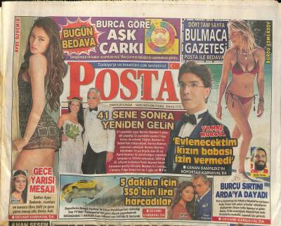 Posta Gazetesi 3 Mayıs 2015 - Yılmaz Morgül Evlenecektim Kızın Babası İzin Vermedi - Davutoğlu İzin İstedi GZ125557 - 1