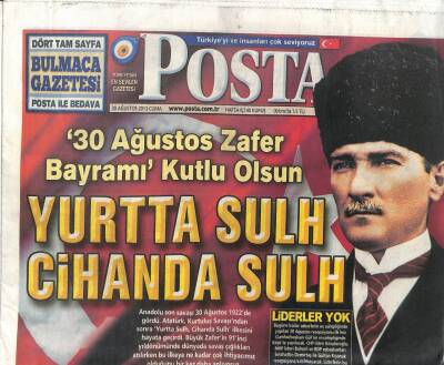 Posta Gazetesi 30 Ağustos 2013 - Beşiktaşa Kötü Haber, Bombalama Ertelenmişti GZ107081 - 1