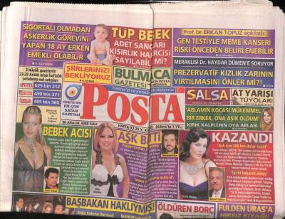 Posta Gazetesi 30 Aralık 2008 - Manken Çağla Şikel 1 Aylık Bebeğini Düşürdü GZ82689 - 1