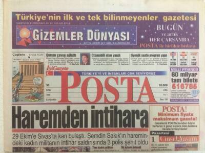 Posta Gazetesi 30 Ekim 1996 - Haremden İntihara GZ35345 - 1