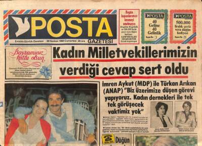 Posta Gazetesi 30 Haziran 1984 - Barış Mançonun Saçları 40 Milyon Lira - Prens Rainierin Evliliği Yeniden Gündemde GZ91998 - 1