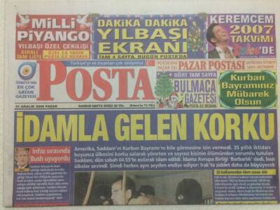 Posta Gazetesi 31 Aralık 2006 - Saddam Hüseyini Astılar GZ51244 - 1
