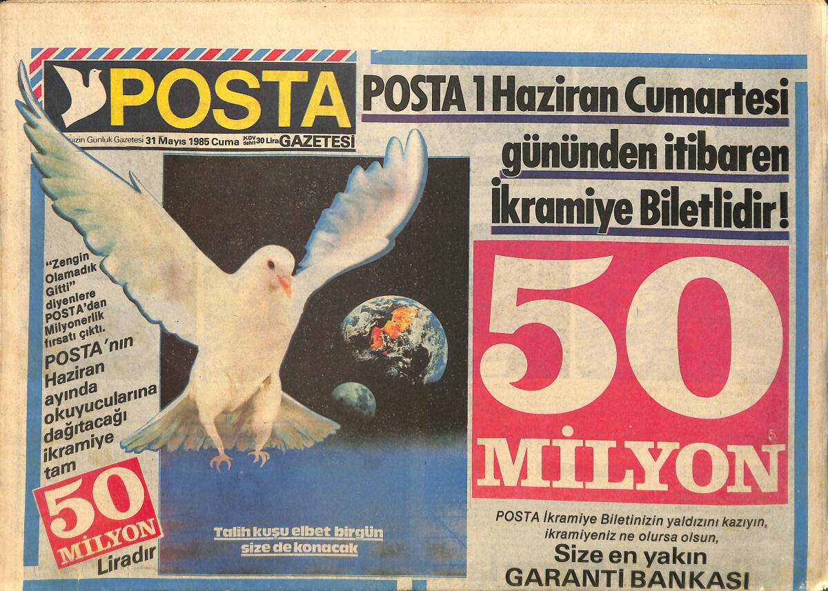 Posta Gazetesi 31 Mayıs 1985 - Burton'un Mirası Varislere Dağıtıldı - Sibel Can Zirveye Ulaşabilmek İçin Bütün Özelliklere Sahip GZ157586 - 1
