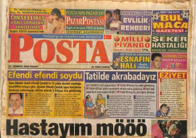 Posta Gazetesi 31 Temmuz 2005 - Sezen Aksu Konserinde Terör Paniği GZ84594 - 1