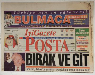 Posta Gazetesi 4 Ekim 1996 - İstasyonda Dehşet Anı GZ7660 - 1