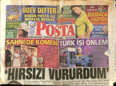Posta Gazetesi 4 Ekim 2009 - Kaptan Alexten Uyarı - Alain Delon Bu Kez Geliyor GZ125797 - 1