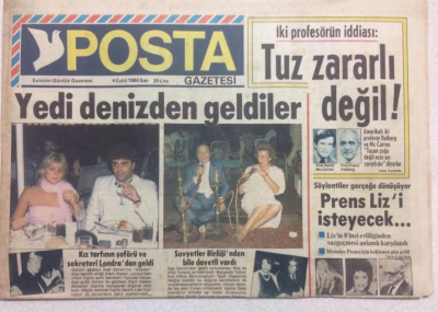 Posta Gazetesi 4 Eylül 1984 - Bülent Ersoy Davetten Davete GZ23558 - 1