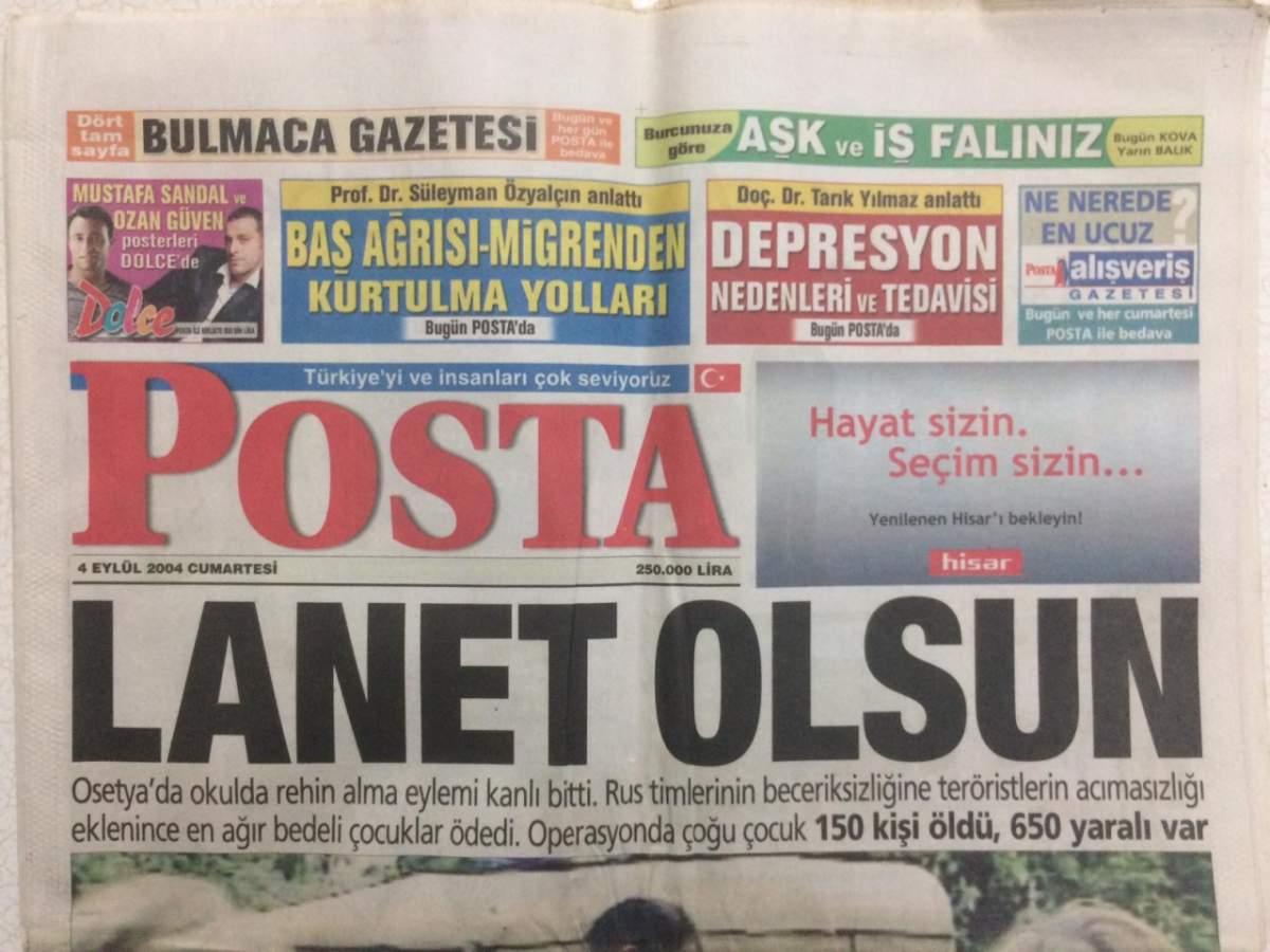 Posta Gazetesi 4 Eylül 2004 - Nobreye Ultimatom, Fatih Tekke Sürprizi GZ27816 - 1