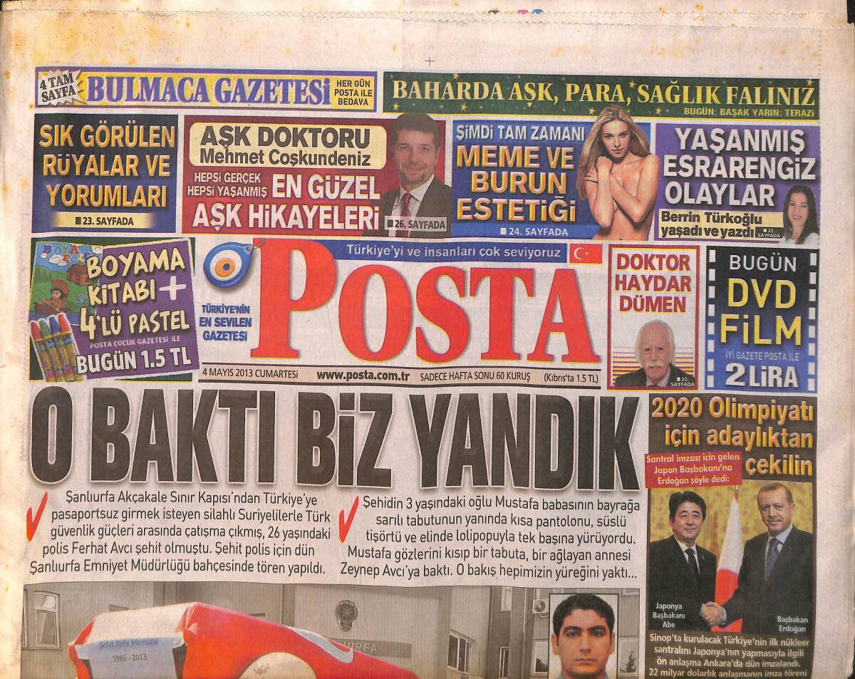 Posta Gazetesi 4 Mayıs 2013 - Türkiye Tarihinin İhale ve Yatırım Rekorunu Kırdı - 3. Havalimanı İçin 90 Milyar Lira GZ158448 - 1