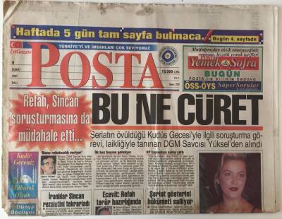 Posta Gazetesi - 4 Şubat 1997 - RP Askerlere Yükseleniyor , Refah Sincn Soruşturmasına da Müdahale Etti - GZ47009 - 1