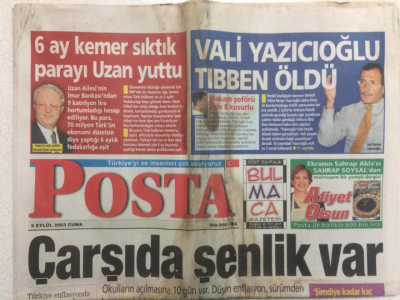 Posta Gazetesi 5 Eylül 2003 - Asuman Krauseye Kaç Erkekle Birlikte Oldun Sorusuna Verdiği Cevap GZ27819 - 1
