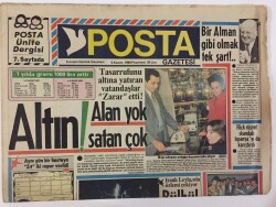Posta Gazetesi 5 Kasım 1984 - Altın Alan Yok Satan Çok GZ13098 - 2