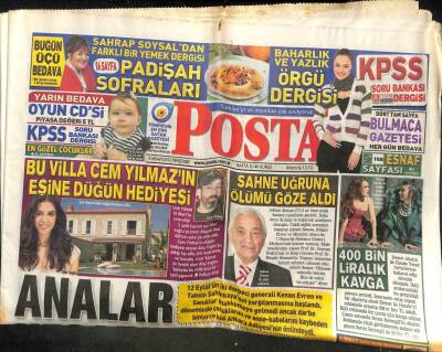 Posta Gazetesi 5 Nisan 2012 - Adnan Şenses Sahne Uğruna Ölümü Göze Aldı GZ107606 - 1
